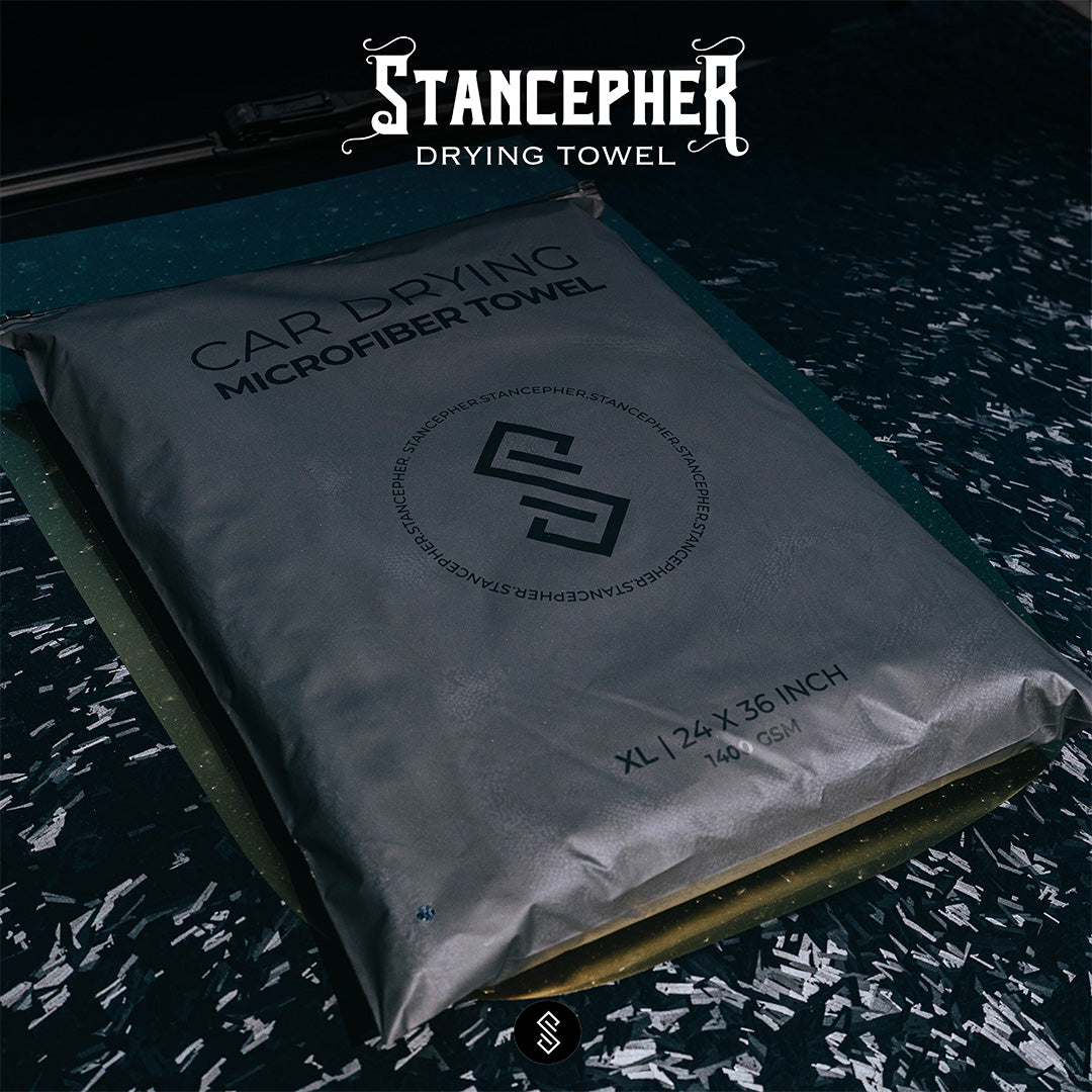 STANCEPHER Twisted Loop Drying Towel - Ultra Absorbent 1400GSM Microfiber Drying Towel 24" x 36" - Streak Free Car Drying Towel